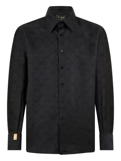 Billionaire Gemustertes Seidenhemd In Black