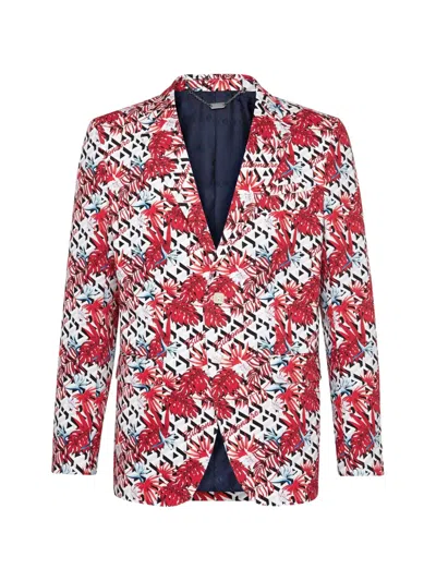 Billionaire Patterned Slim-fit Blazer In Multi