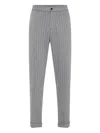 Billionaire Pinstripe-pattern Trousers In Gray