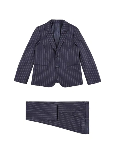 Billionaire Kids' Pinstripe Two-piece Suit In Blue