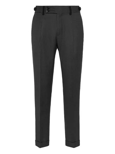 Billionaire Bundfaltenhose Mit Gürteleinsatz In Gray