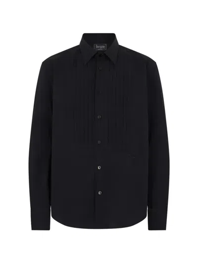 Billionaire Pleated Shirt In Black