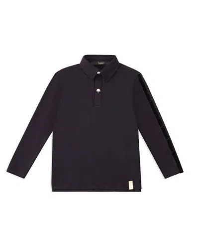 Billionaire Kids'  Polo Shirt Ls Lion Boy In Black