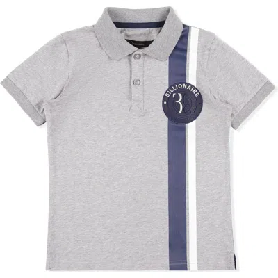Billionaire Kids'  Polo Shirt Ss Members Only Boy In Grey