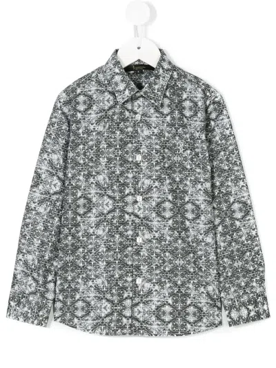 Billionaire Kids' Printed Shirt In Gray