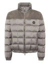 Billionaire Puffer Down Jacket With Leather Inserts Men In Multi