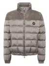 Billionaire Quilted Suede-panel Puffer Jacket In Multi