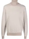 Billionaire Roll-neck Knit Jumper In Neutrals