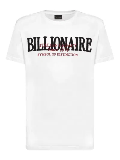 Billionaire Round-neck T-shirt In White
