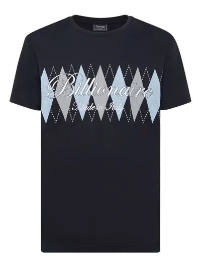 Billionaire Round Neck T-shirt In Blue