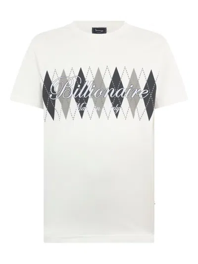 Billionaire Round-neck T-shirt In White