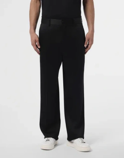 Billionaire Satin Loose Fit Trousers Men In Black