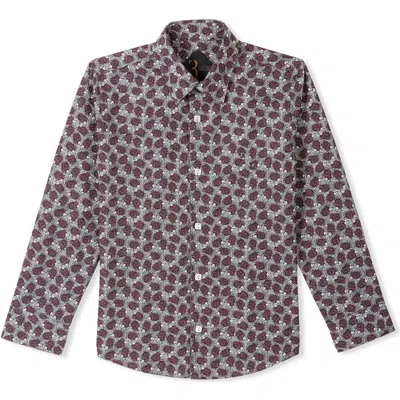 Billionaire Kids'  Shirt "gary" Boy In Bordeaux