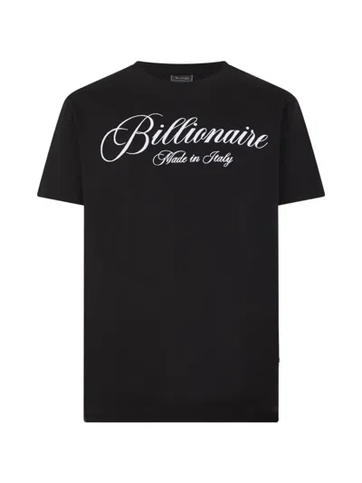 Billionaire Signature Round-neck T-shirt In Black