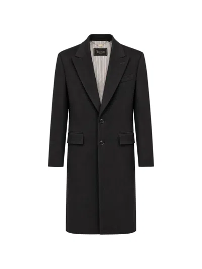 Billionaire Single Breasted Wool Coat In Black