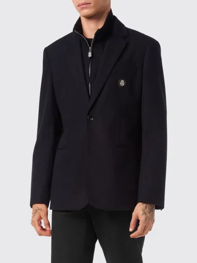 Billionaire Single-breasted Virgin Wool Cloth Blazer In Blue