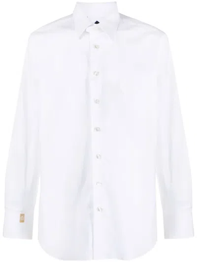 Billionaire Slim-cut Poplin Shirt In White