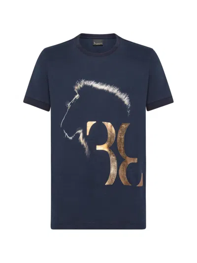 Billionaire Ss Lion T-shirt In Blue