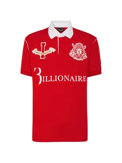 Billionaire Ss Polo Team Montecarlo Polo Shirt In Animal Print
