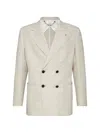 Billionaire Statement Double-breasted Blazer In Neutral