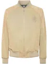 Billionaire Suede Bomber Jacket In Neutrals