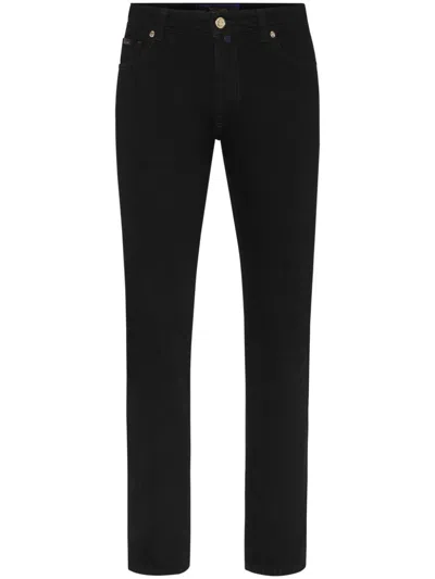 Billionaire Logo-appliqué Straight-leg Jeans In Blue