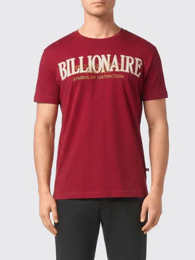 Billionaire Cotton T-shirt With Logo In Red