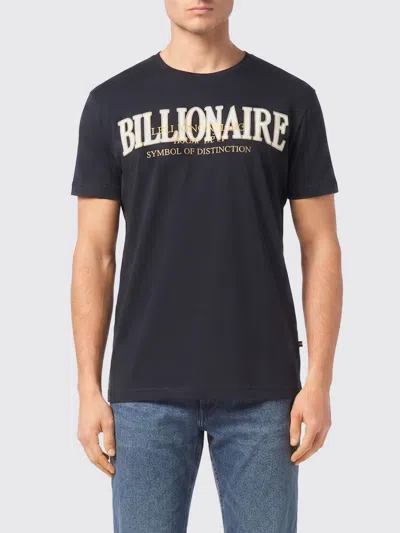 Billionaire Cotton T-shirt With Logo In Blue