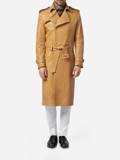 Billionaire Trench Coat Men Color Beige In Multi