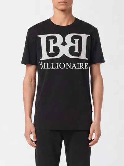 Billionaire T-shirt Round Neck Logo Men In Black