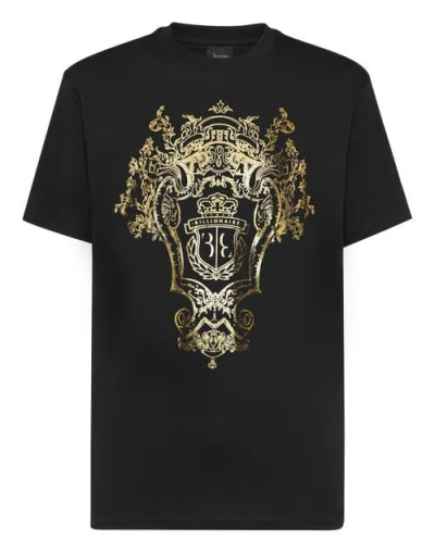Billionaire T-shirt Round Neck Logo Crest Men In Black