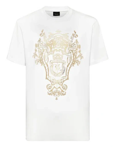 Billionaire T-shirt Round Neck Logo Crest Men In White