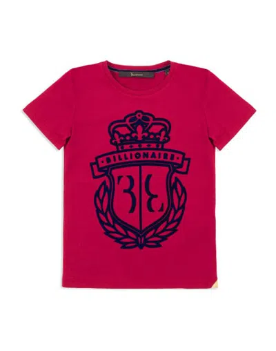 Billionaire Kids'  T-shirt Round Neck Ss "colddale" Boy In Bordeaux