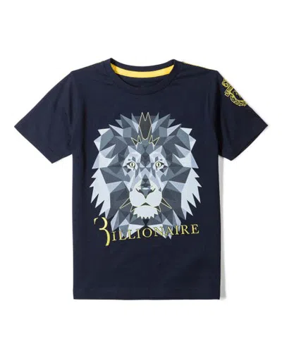 Billionaire Kids'  T-shirt Round Neck Ss "royal Blood" Boy In Middleblue
