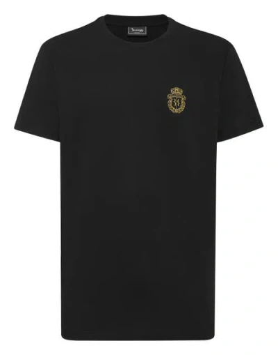 Billionaire T-shirt Round Neck Ss Crest Men In Black