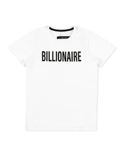 Billionaire Kids'  T-shirt Round Neck Ss Logos Boy In White