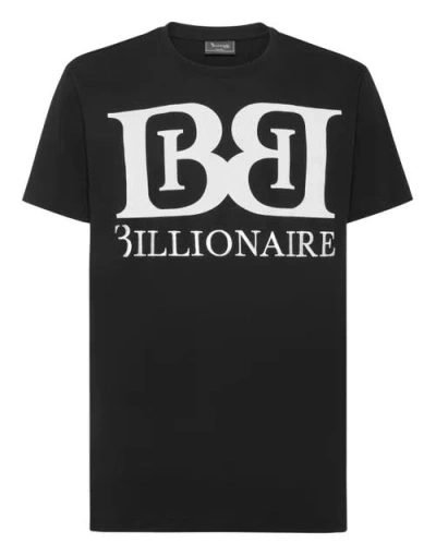 Billionaire T-shirt Round Neck Ss Men In Black