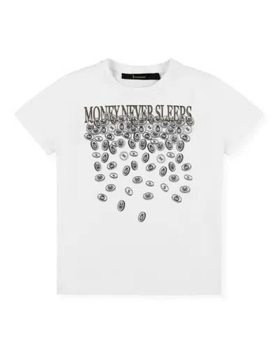 Billionaire Kids'  T-shirt Round Neck Ss Money Boy In White