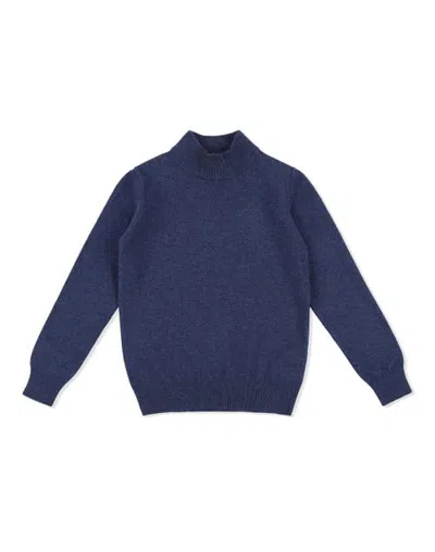 Billionaire Kids'  Turtle Neck Ls Crest Boy In Darkblue