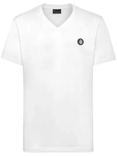 Billionaire V-neck T-shirt In White
