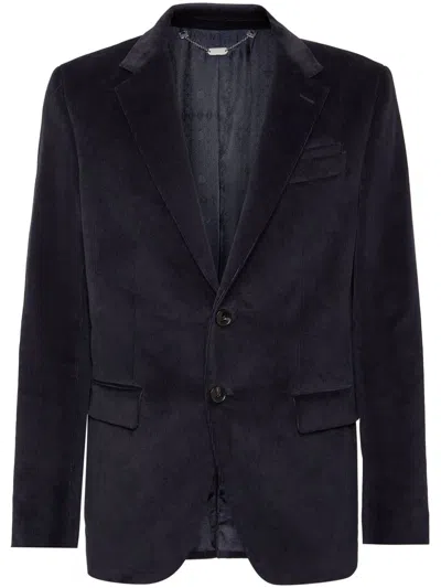 Billionaire Velvet Blazer In Blue