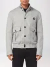 Billionaire Patch-pocket Buttoned Bomber Jacket In Gray