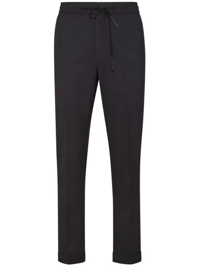 Billionaire Wool Track Pants In Grey