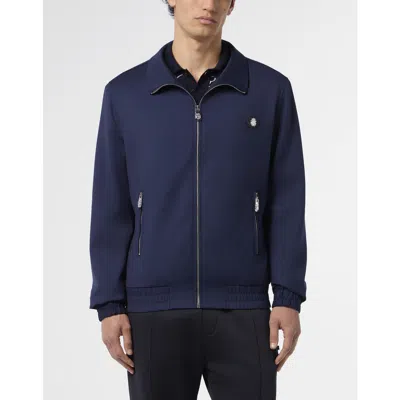 Billionaire Wool Tracksuit Jacket Men In Blue