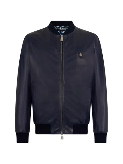 Billionaire Zip-up Bomber Jacket In Blue