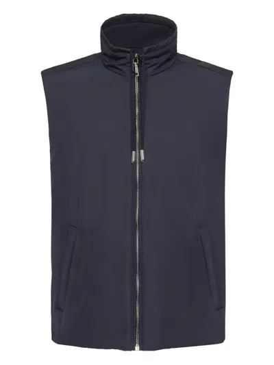 Billionaire Zip-up Gilet In Blue