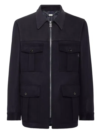 Billionaire Zip-up Jacket In Blue