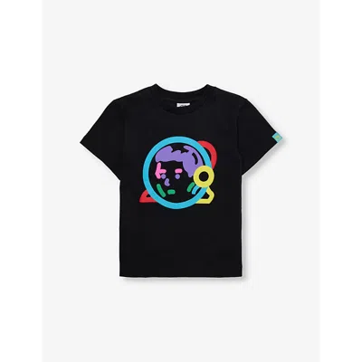 BILLIONAIRE BOYS CLUB ASTRO SHORT-SLEEVE COTTON-JERSEY T-SHIRT 4-16 YEARS BLACK