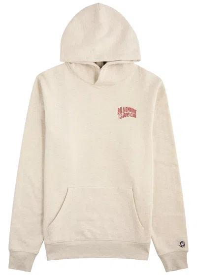 Billionaire Boys Club Arch Logo Hooded Cotton Sweatshirt In Beige