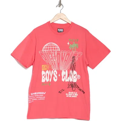 Billionaire Boys Club Around The World Cotton Graphic T-shirt In Rouge Red